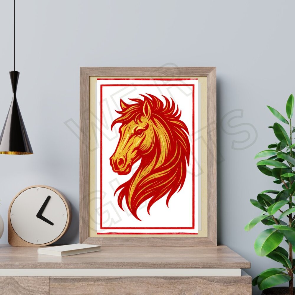 Year of the Fire Horse Portrait 11x17 Art Print